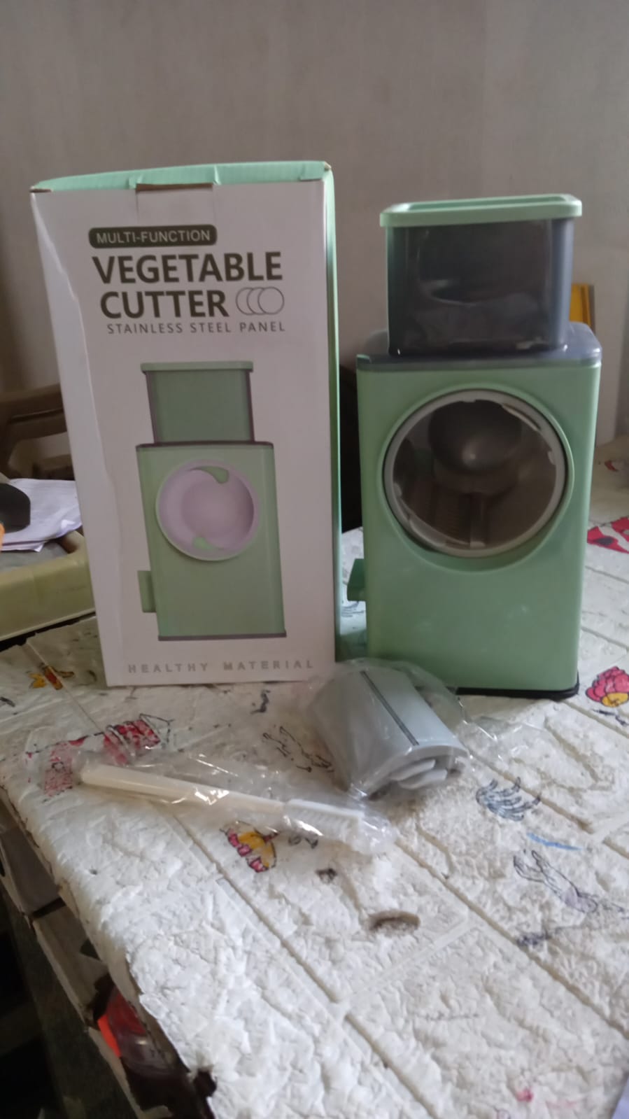 5775 Stainless Steel Vegetable Chopper, Veg Chopper and Dicer with 6 Blades & Brush Kitchen Multifunctional Mandoline Vegetable Slicer for Veggies, Onion, Garlic, Potatoes Fruits, Cookie, Oreo Vegetable Cutter Stable Suction Base for Home Kitchen 5775 Stainless Steel Vegetable Chopper, Veg Chopper and Dicer with 6 Blades & Brush Kitchen Multifunctional Mandoline Vegetable Slicer for Veggies, Onion, Garlic, Potatoes Fruits, Cookie, Oreo Vegetable Cutter Stable Suction Base for Home Kitchen